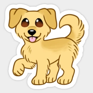 Cute Fluffy Golden Retriever Sticker